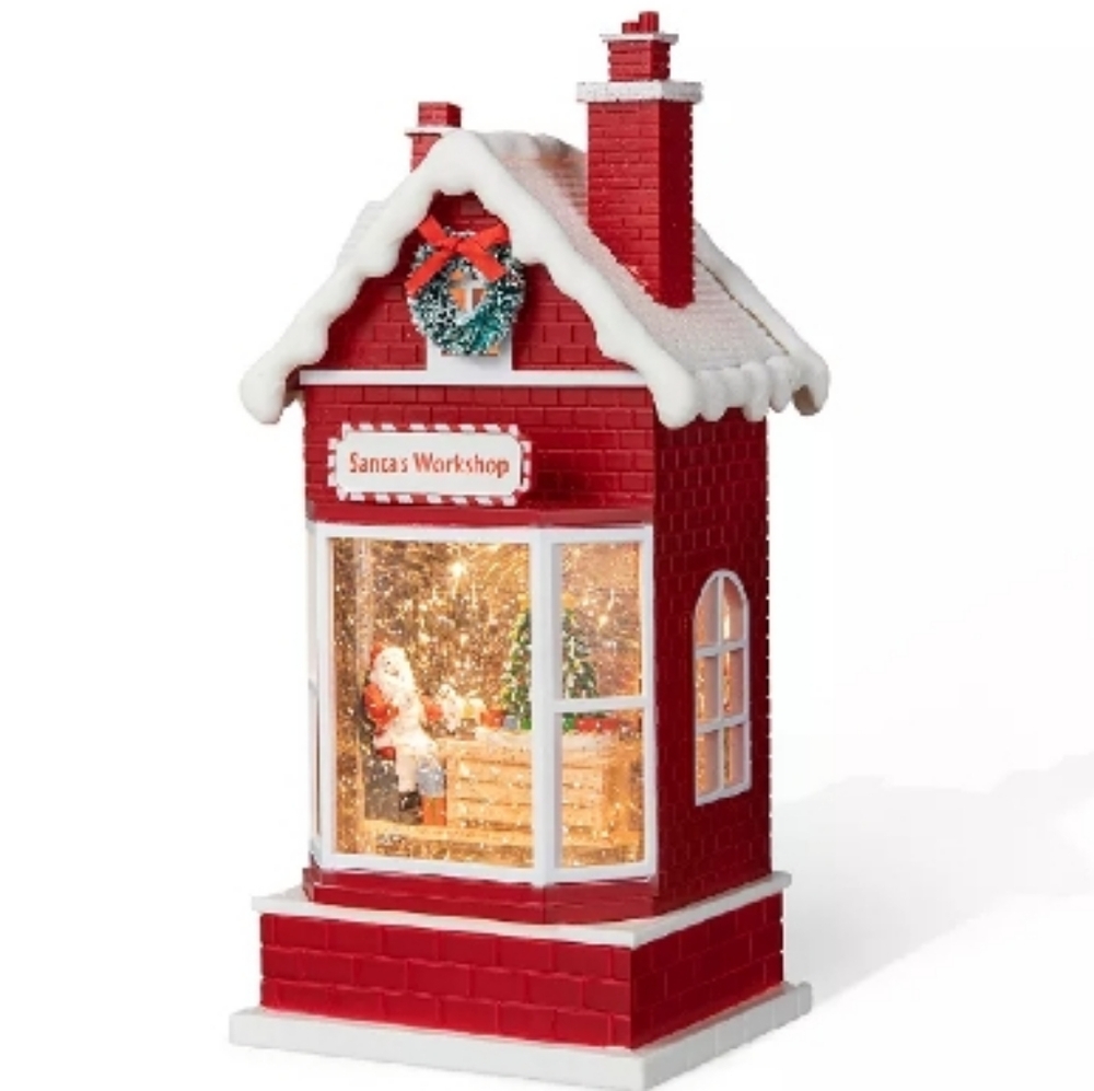 Santa's Workshop Musical Snowglobe